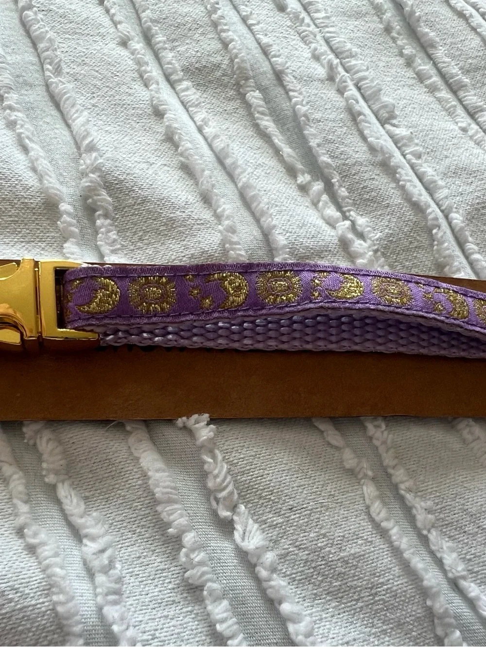 Waaagpet Lilac Purple Large Cat Collar Celestial Sun Moon Stars Gold Bell NWT